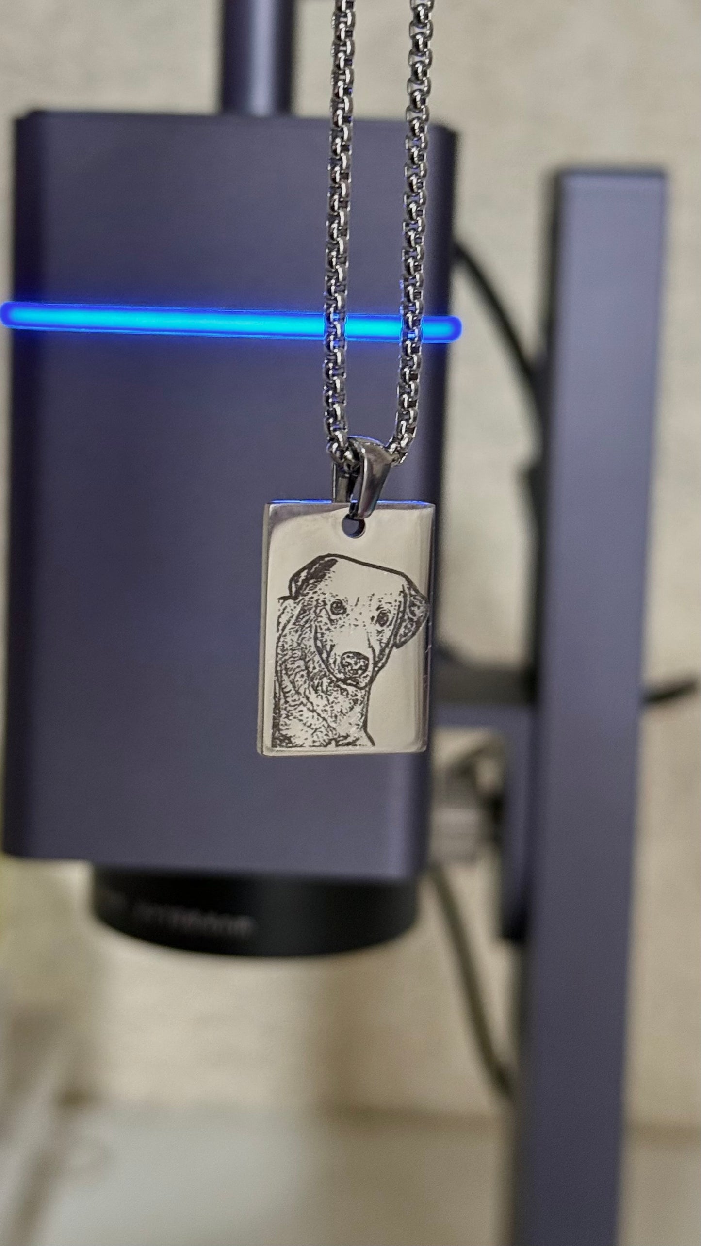 COLLAR PERSONALIZADO RECTANGULAR CABALLERO