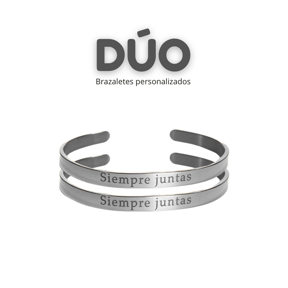 DÚO - BRAZALETES PLATEADO