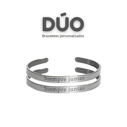 DÚO - BRAZALETES PLATEADO