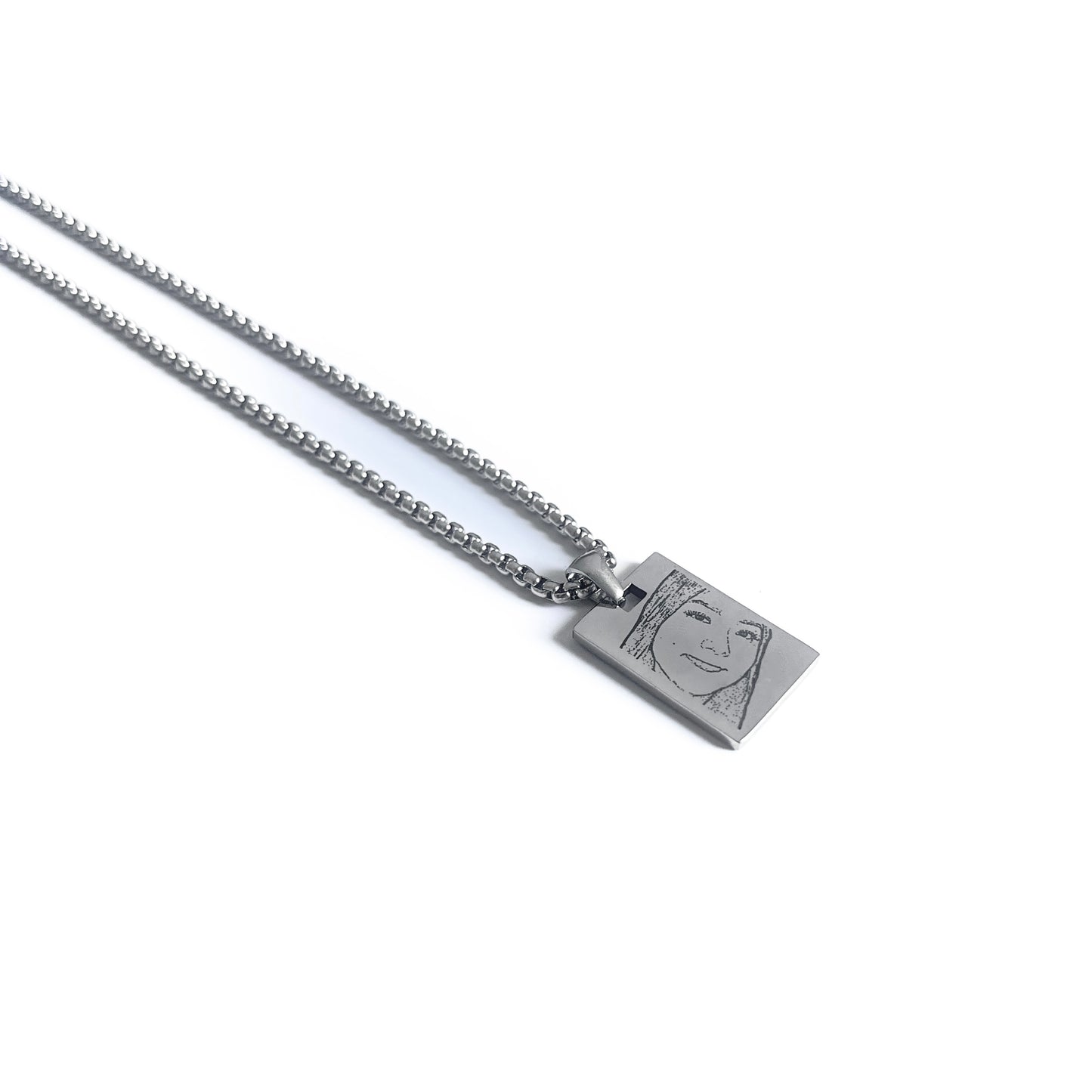 COLLAR PERSONALIZADO RECTANGULAR CABALLERO